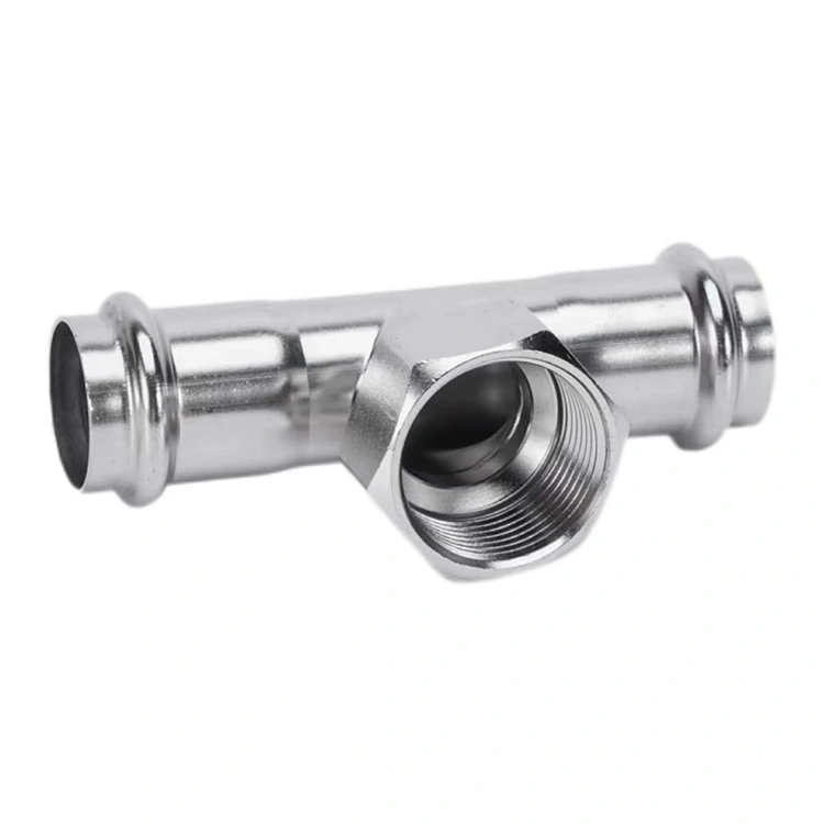 더블 프레스 암나사형 티